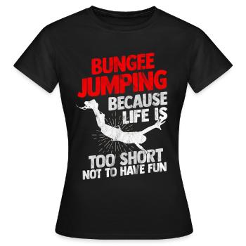 Bungee Jumping - Frauen T-Shirt - Schwarz - Vorne - AI Model Female 172 dark (172cm)