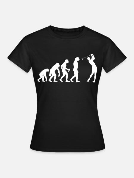 Golf Golfer Golfer Evolution Playing Golf - Women's T-Shirt - black