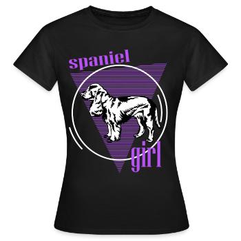 Spaniel, Springer Spaniel, Spaniel For Spaniel Gi - Women's T-Shirt - black - Front - AI Model Female 172 dark (172cm)