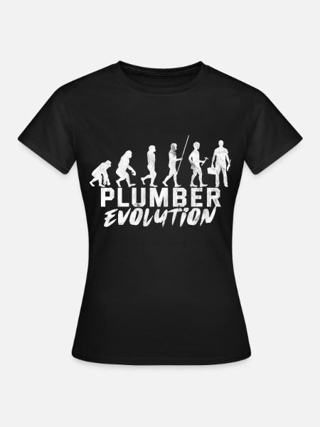 Loodgieter evolutie sanitair pijp loodgieter grap - Vrouwen T-shirt - zwart
