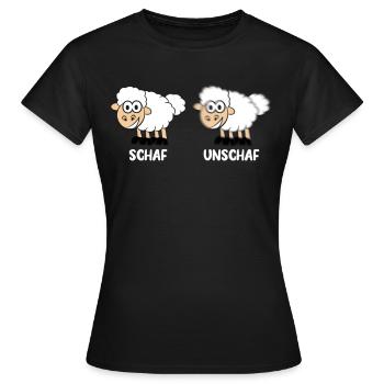 Unschaf Lustiges Augenarzt Optiker - Frauen T-Shirt - Schwarz - Vorne - AI Model Female 172 dark (172cm)