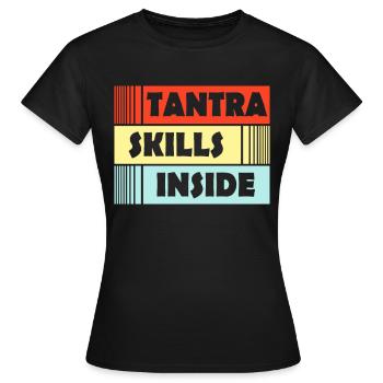 Tantra Skill Hinduismus Buddhismus Yoga - Frauen T-Shirt - Schwarz - Vorne - AI Model Female 172 dark (172cm)