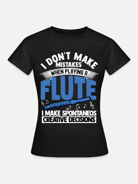 Flöte - Frauen T-Shirt - Schwarz