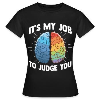 psychologist - Women's T-Shirt - black - Front - AI Model Female 172 dark (172cm)
