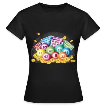 Bingo - Frauen T-Shirt - Schwarz - Vorne - AI Model Female 172 dark (172cm)