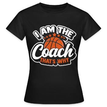 Basketball Streetball Dunking Coach Basket - Women's T-Shirt - black - Front - AI Model Female 172 dark (172cm)