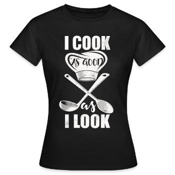 Cuisinier cuisinier cuisinier chef cuisinier - T-shirt Femme - noir - Devant - AI Model Female 172 dark (172cm)