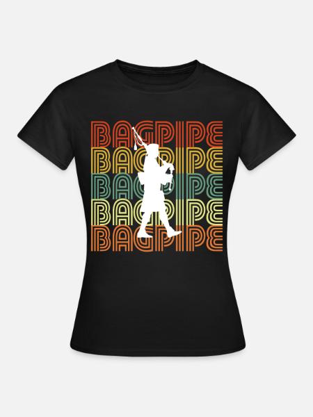 BAGPIPE - Frauen T-Shirt - Schwarz