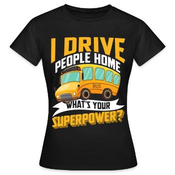 Bus Busfahrer Omnibus Öpnv Beruf Fernbus Autobus - Frauen T-Shirt - Schwarz - Vorne - AI Model Female 172 dark (172cm)