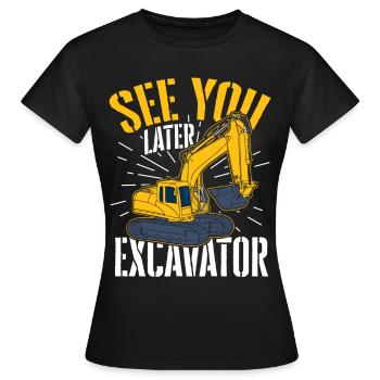 Travaux de construction de pelles travaux de dragage de construction de routes - T-shirt Femme - noir - Devant - AI Model Female 172 dark (172cm)