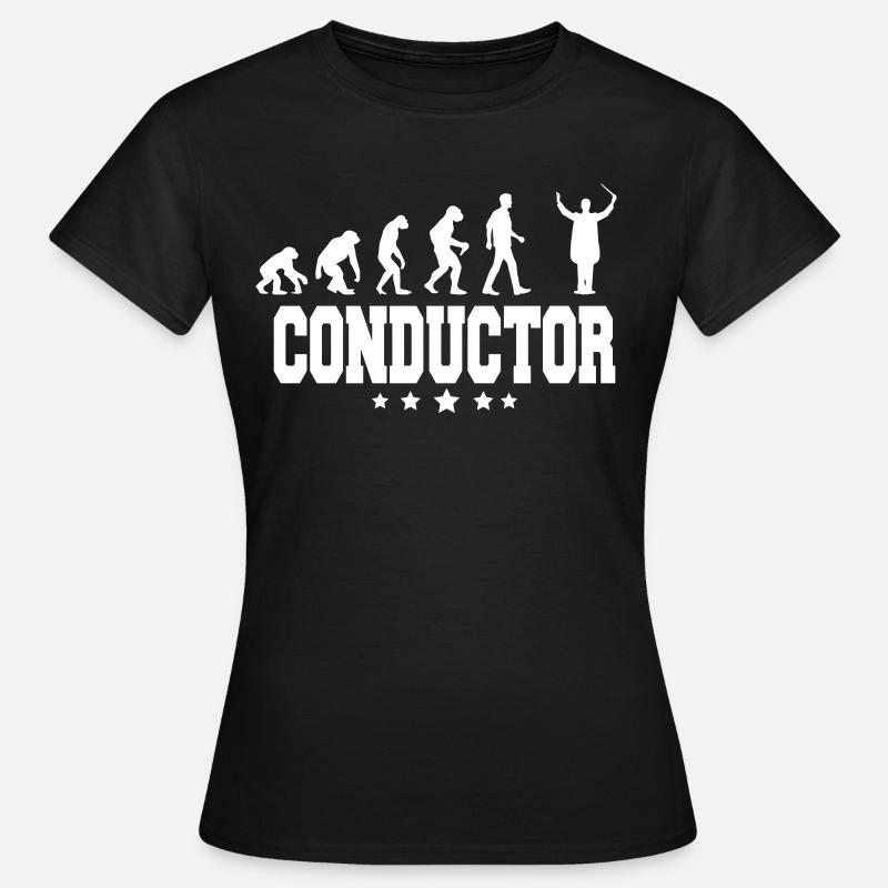 évolution du chef d'orchestre - T-shirt Femme - noir