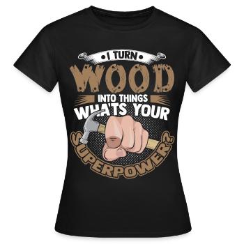 Charpentier charpentier charpentier - T-shirt Femme - noir - Devant - AI Model Female 172 dark (172cm)