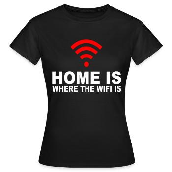 Wireless Wifi Wlan Gamer IT-Programmierer Geschenk - Frauen T-Shirt - Schwarz - Vorne - AI Model Female 172 dark (172cm)