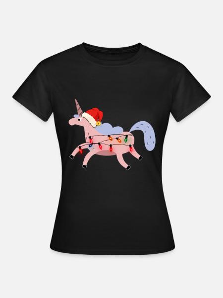 Unicorn Ugly Christmas - Vrouwen T-shirt - zwart
