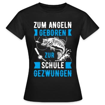Angler Kinder Geschenk - Frauen T-Shirt - Schwarz - Vorne - AI Model Female 172 dark (172cm)