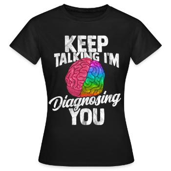Psychologie Docteur Anthropologie Freud Thérapeute - T-shirt Femme - noir - Devant - AI Model Female 172 dark (172cm)