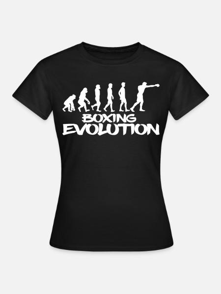 Boxing Evolution - Frauen T-Shirt - Schwarz