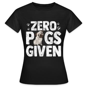 Mops Selbstbewusst Pug Hund Möpse Mischling Welpen - Frauen T-Shirt - Schwarz - Vorne - AI Model Female 172 dark (172cm)