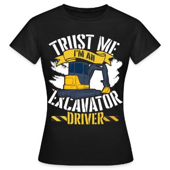 Travaux de construction de travaux de construction de travaux de construction de routes de dragage - T-shirt Femme - noir - Devant - AI Model Female 172 dark (172cm)
