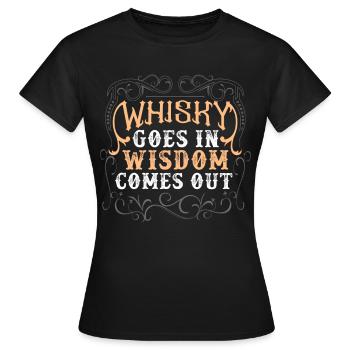 Whiskey Whisky Scotch Single Malt Bourbon Geschenk - Frauen T-Shirt - Schwarz - Vorne - AI Model Female 172 dark (172cm)