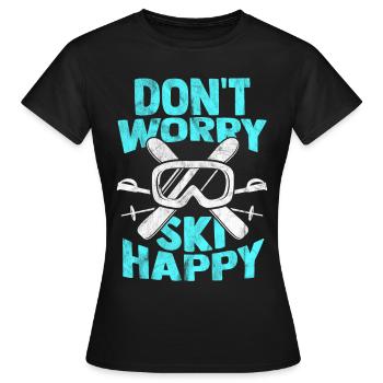 ski - T-shirt Femme - noir - Devant - AI Model Female 172 dark (172cm)