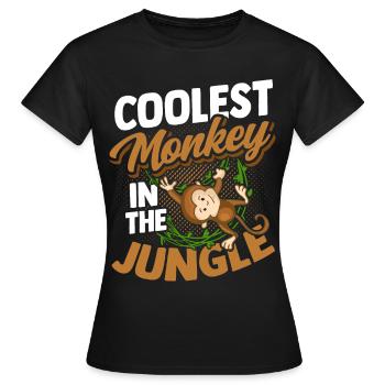 Monkey - Women's T-Shirt - black - Front - AI Model Female 172 dark (172cm)