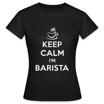 Café barista Cappuccino - T-shirt Femme - noir - Devant - AI Model Female 172 dark (172cm)