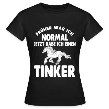 Tinker Reiterin Pferd Reitsport Reitverein Geschen - Frauen T-Shirt - Schwarz - Vorne - AI Model Female 172 dark (172cm)