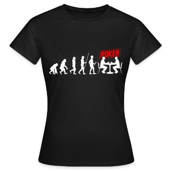 Poker Kartenspiel Casino Texas Hold'em Pik Bluff - Frauen T-Shirt - Schwarz - Vorne - AI Model Female 172 dark (172cm)