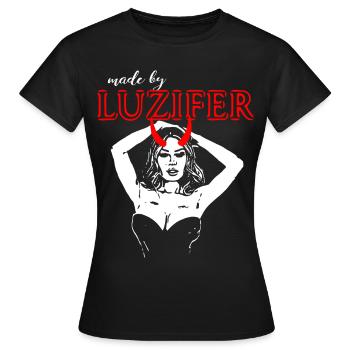 2reborn MADE BY LUZIFER Teufelsweib Devil Hell - Frauen T-Shirt - Schwarz - Vorne - AI Model Female 172 dark (172cm)
