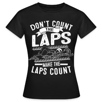 Swimming pool - Women's T-Shirt - black - Front - AI Model Female 172 dark (172cm)