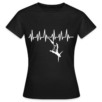 Adrénaline de sports extrêmes de saut à l'élastique - T-shirt Femme - noir - Devant - AI Model Female 172 dark (172cm)