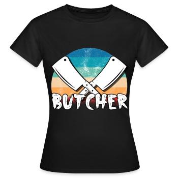 Metzger - Frauen T-Shirt - Schwarz - Vorne - AI Model Female 172 dark (172cm)