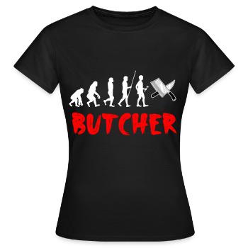 Metzger - Frauen T-Shirt - Schwarz - Vorne - AI Model Female 172 dark (172cm)
