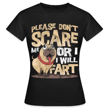 Mops - Frauen T-Shirt - Schwarz - Vorne - AI Model Female 172 dark (172cm)
