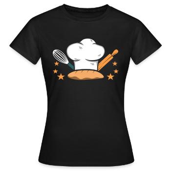 baker - Women's T-Shirt - black - Front - AI Model Female 172 dark (172cm)