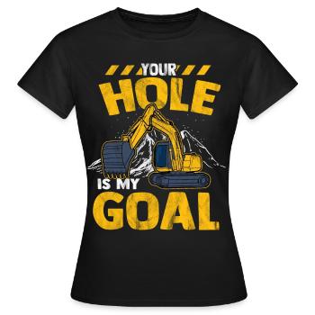 Bagger - Frauen T-Shirt - Schwarz - Vorne - AI Model Female 172 dark (172cm)