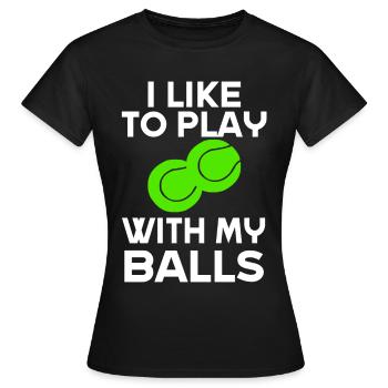 Tennis Tennis Player Gift Jeu de tennis - T-shirt Femme - noir - Devant - AI Model Female 172 dark (172cm)