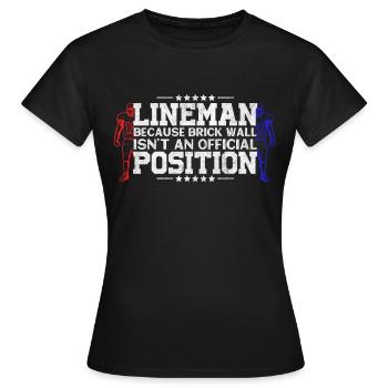 Touchdown du quart-arrière du football américain - T-shirt Femme - noir - Devant - AI Model Female 172 dark (172cm)