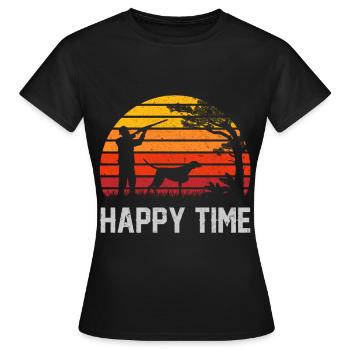Hunt hunt hunter hunting dog - Women's T-Shirt - black - Front - AI Model Female 172 dark (172cm)