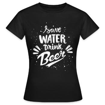 Bière bière bière bière buveur de bière - T-shirt Femme - noir - Devant - AI Model Female 172 dark (172cm)