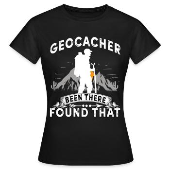 geocache - Frauen T-Shirt - Schwarz - Vorne - AI Model Female 172 dark (172cm)
