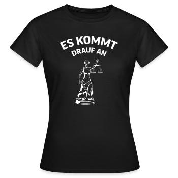 Juristin Jura Rechtsanwalt Jurist Anwalt Geschenk - Frauen T-Shirt - Schwarz - Vorne - AI Model Female 172 dark (172cm)