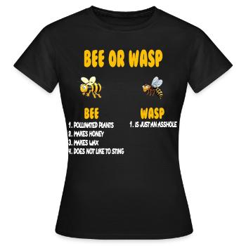 Bee or Wasp - Women's T-Shirt - black - Front - AI Model Female 172 dark (172cm)