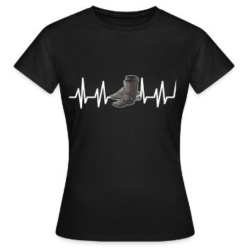 Linedance musique country western danse sport - T-shirt Femme - noir - Devant - AI Model Female 172 dark (172cm)