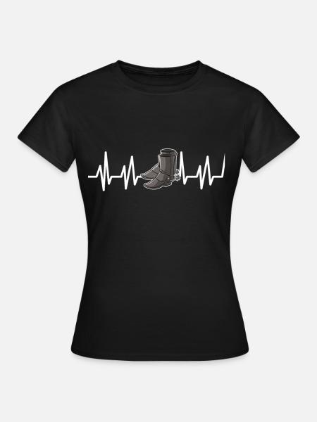 Linedance musique country western danse sport - T-shirt Femme - noir