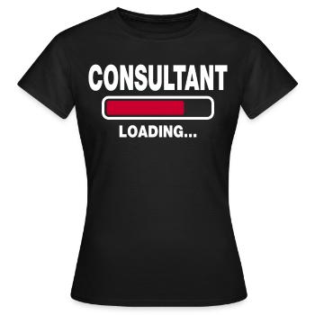 Consultant - Women's T-Shirt - black - Front - AI Model Female 172 dark (172cm)