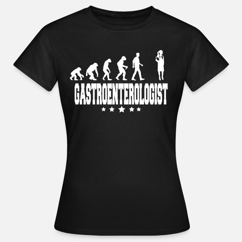 Evolution des gastroentérologues - T-shirt Femme - noir