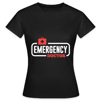 Notarzt Sanitäter Ersthelfer Notfall Krank - Frauen T-Shirt - Schwarz - Vorne - AI Model Female 172 dark (172cm)