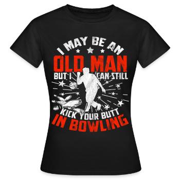 Bowling - Frauen T-Shirt - Schwarz - Vorne - AI Model Female 172 dark (172cm)